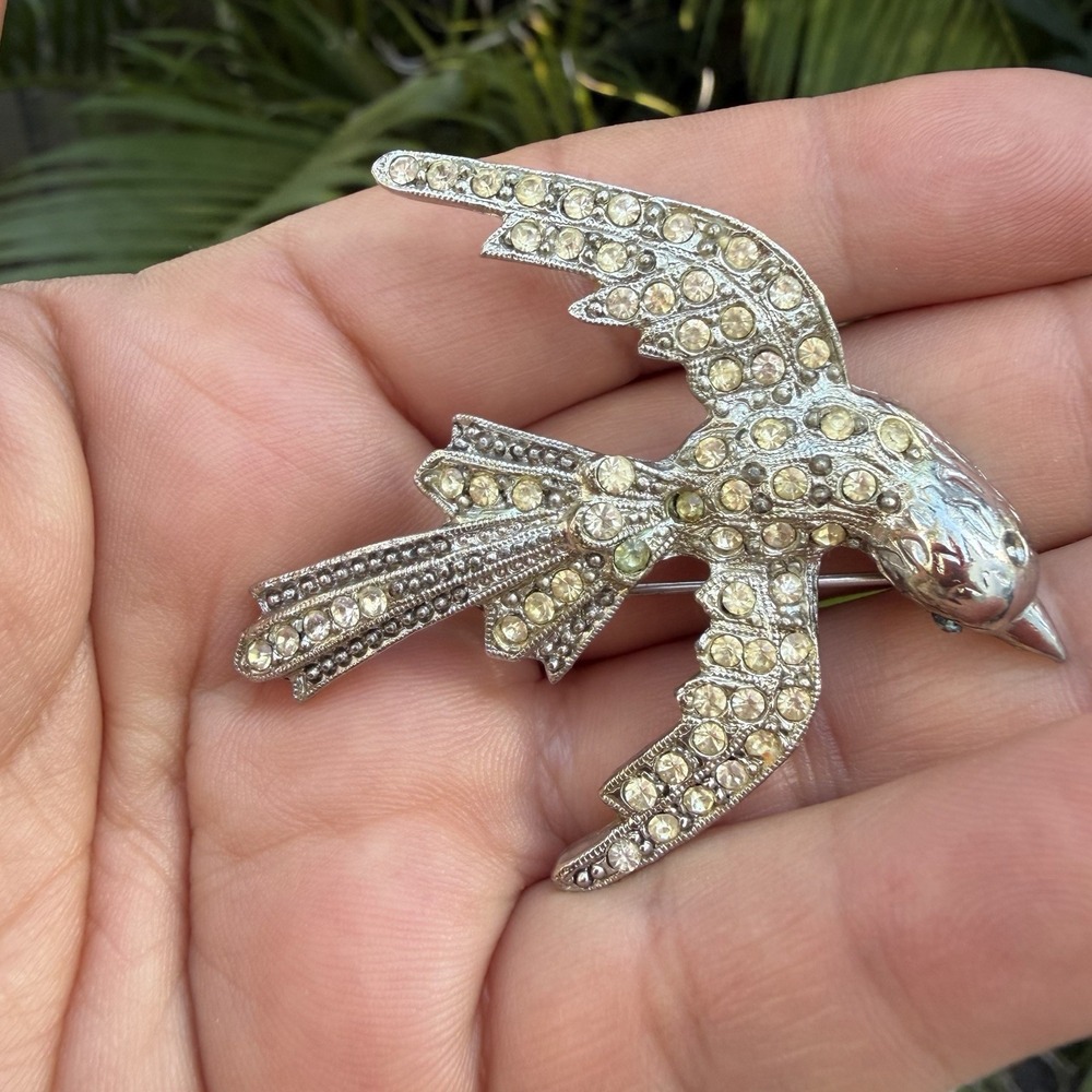 Vtg Art Deco Swallow Bird Broochβ Read